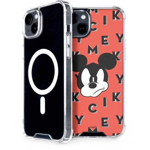 Disney Mickey Mouse Grumpy Face iPhone 15 Plus MagSafe Case