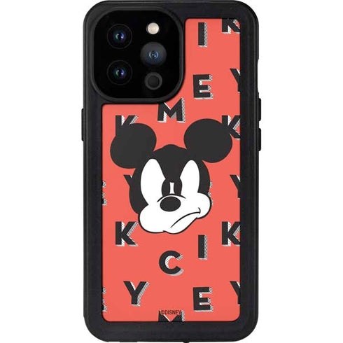 Disney Mickey Mouse Grumpy Face iPhone 14 Pro Max Waterproof Case