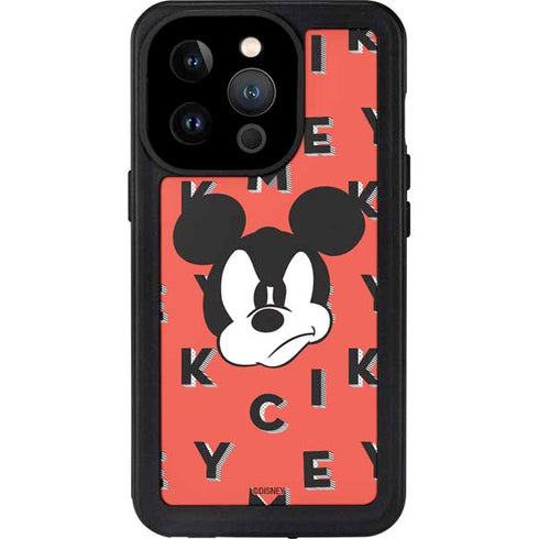 Disney Mickey Mouse Grumpy Face iPhone 14 Pro Waterproof Case