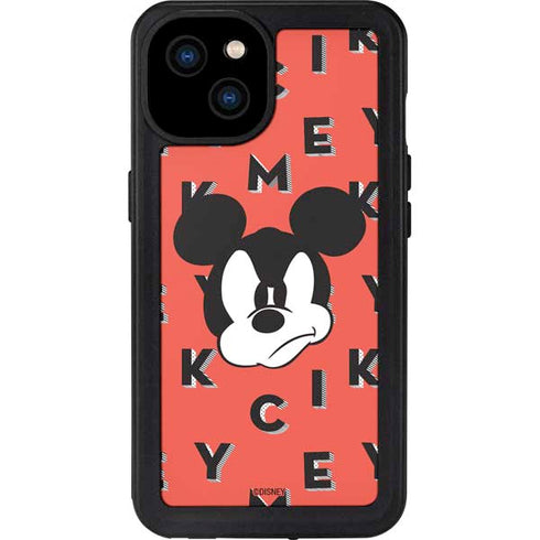 Disney Mickey Mouse Grumpy Face iPhone 15 Plus Waterproof Case