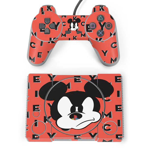 Disney Mickey Mouse Grumpy Face PlayStation Classic Bundle Skin
