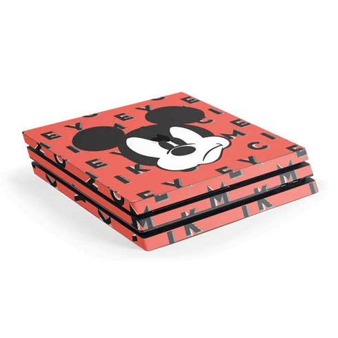 Disney Mickey Mouse Grumpy Face PS4 Pro Console Skin