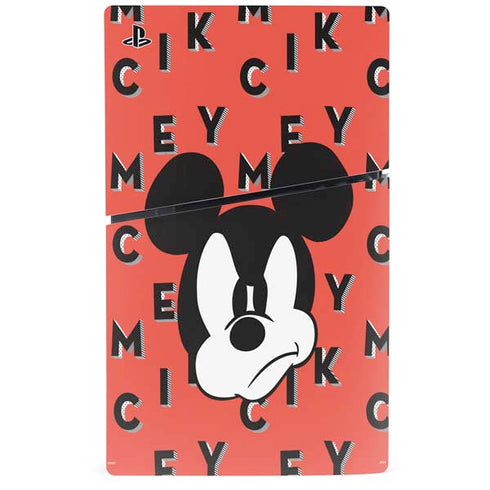 Disney Mickey Mouse Grumpy Face PS5 Slim Disk Bundle Skin