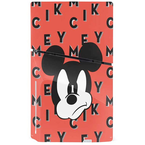 Disney Mickey Mouse Grumpy Face PS5 Slim Disk Console Skin