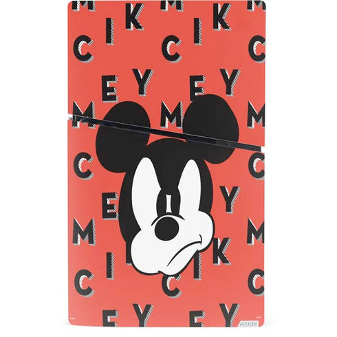 Disney Mickey Mouse Grumpy Face PS5 Slim Digital Edition Bundle Skin