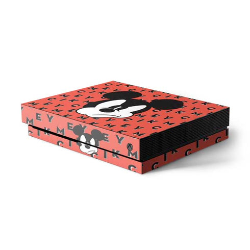 Disney Mickey Mouse Grumpy Face Xbox One X Console Skin