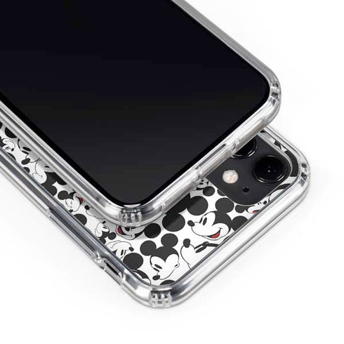Disney Mickey Mouse Face Pattern iPhone 11 Clear Case