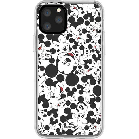 Disney Mickey Mouse Face Pattern iPhone 11 Pro Clear Case