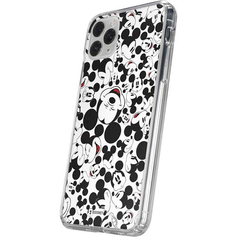 Disney Mickey Mouse Face Pattern iPhone 11 Pro Clear Case