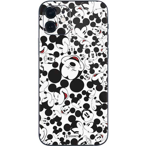 Disney Mickey Mouse Face Pattern iPhone 12 Skin