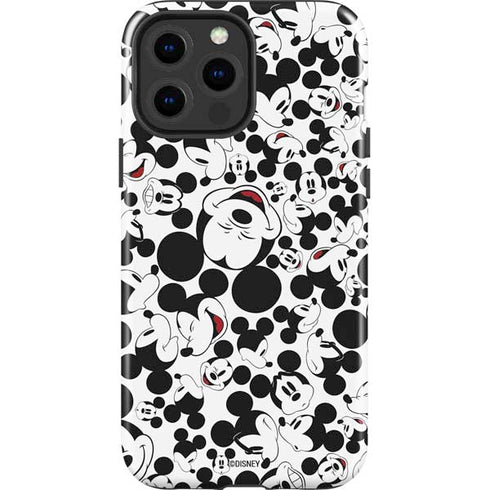 Disney Mickey Mouse Face Pattern iPhone 13 Pro Max Impact Case