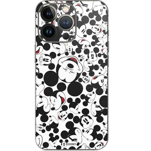 Disney Mickey Mouse Face Pattern iPhone 13 Pro Skin