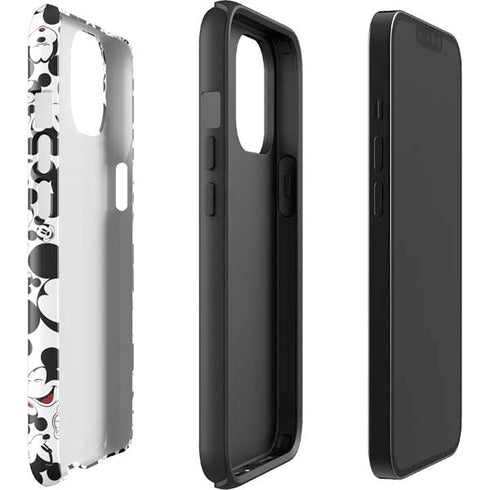 Disney Mickey Mouse Face Pattern iPhone 15 Plus Impact Case