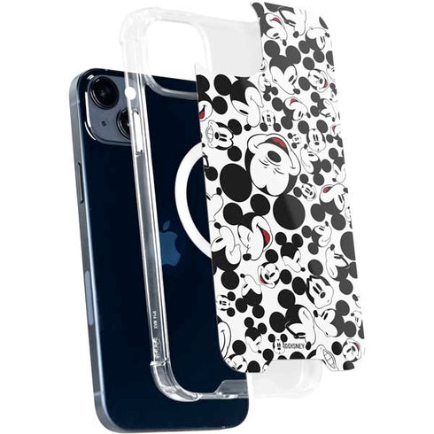 Disney Mickey Mouse Face Pattern iPhone 14 Plus MagSafe Case