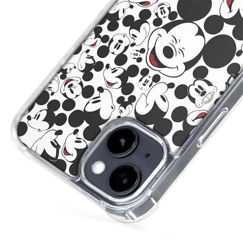 Disney Mickey Mouse Face Pattern iPhone 15 Plus MagSafe Case