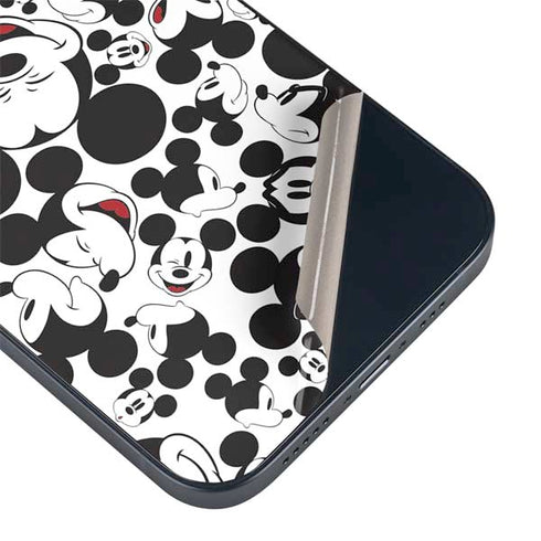 Disney Mickey Mouse Face Pattern iPhone 15 Plus Skin