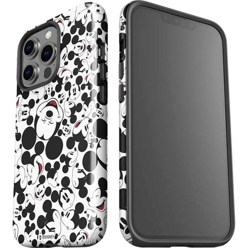 Disney Mickey Mouse Face Pattern iPhone 15 Pro Impact Case