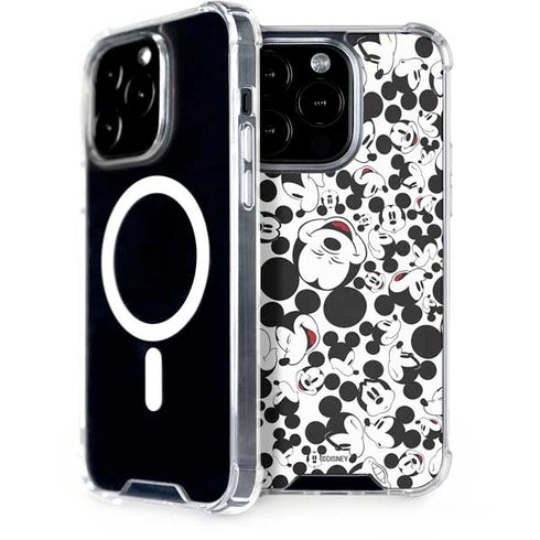 Disney Mickey Mouse Face Pattern iPhone 14 Pro MagSafe Case