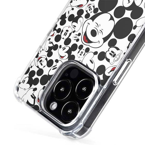 Disney Mickey Mouse Face Pattern iPhone 15 Pro MagSafe Case