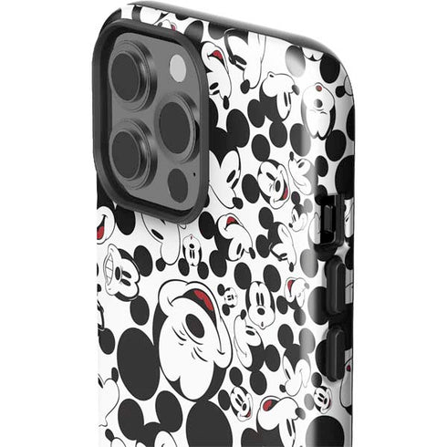 Disney Mickey Mouse Face Pattern iPhone 15 Pro Max Impact Case