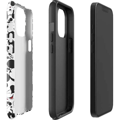 Disney Mickey Mouse Face Pattern iPhone 15 Pro Max Impact Case