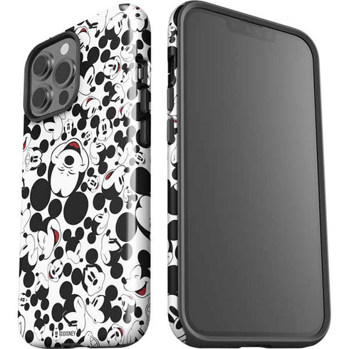 Disney Mickey Mouse Face Pattern iPhone 15 Pro Max Impact Case