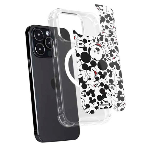 Disney Mickey Mouse Face Pattern iPhone 14 Pro Max MagSafe Case
