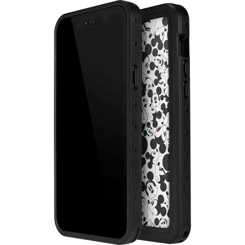 Disney Mickey Mouse Face Pattern iPhone 14 Pro Max Waterproof Case