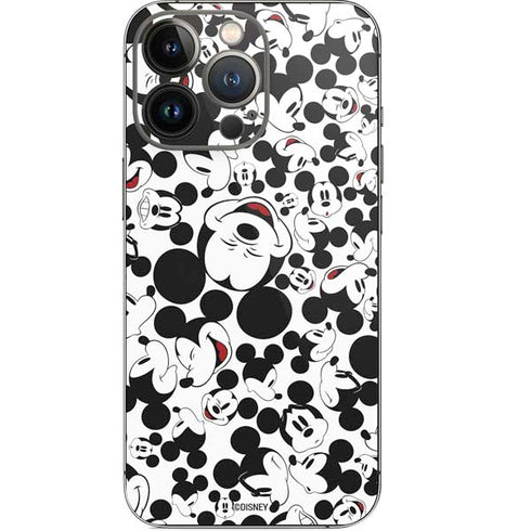 Disney Mickey Mouse Face Pattern iPhone 15 Pro Skin