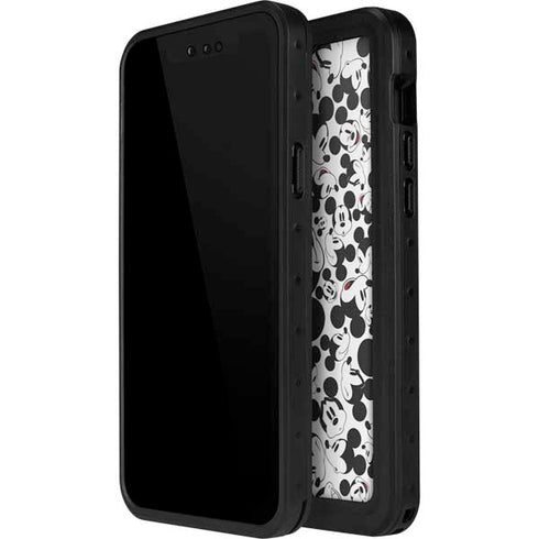 Disney Mickey Mouse Face Pattern iPhone 15 Plus Waterproof Case
