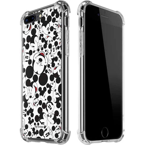 Disney Mickey Mouse Face Pattern iPhone 7/8 Plus Clear Case