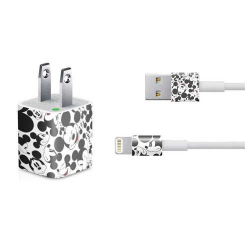Disney Mickey Mouse Face Pattern iPhone Charger (5W USB) Skin