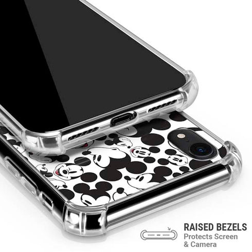 Disney Mickey Mouse Face Pattern iPhone XR Clear Case