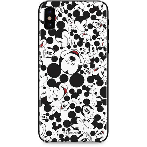 Disney Mickey Mouse Face Pattern iPhone XS Max Skin