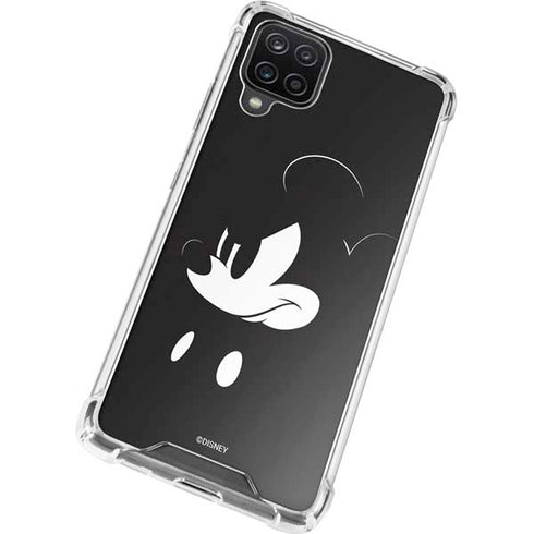 Disney Mickey Mouse Black and White Galaxy A12 Clear Case