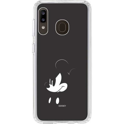 Disney Mickey Mouse Black and White Galaxy A20 Clear Case