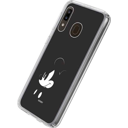 Disney Mickey Mouse Black and White Galaxy A20 Clear Case