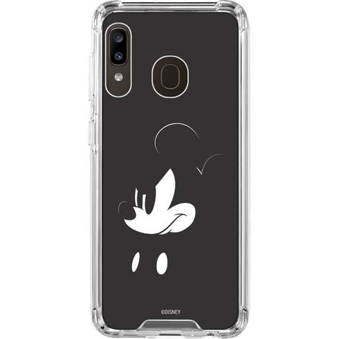 Disney Mickey Mouse Black and White Galaxy A30 Clear Case