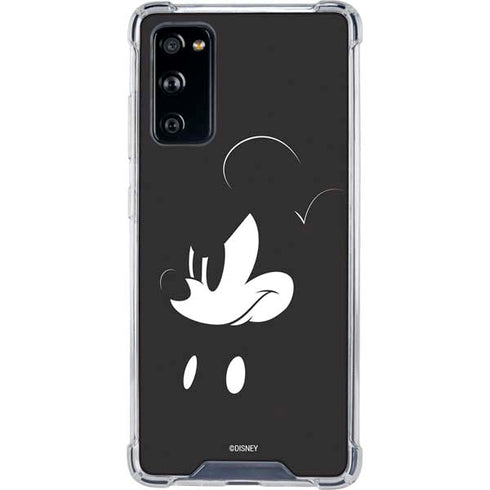 Disney Mickey Mouse Black and White Galaxy S20 FE Clear Case