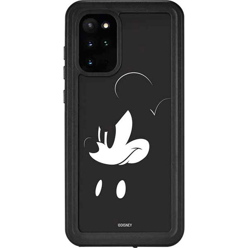 Disney Mickey Mouse Black and White Galaxy S20 Plus Waterproof Case