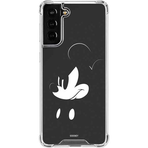 Disney Mickey Mouse Black and White Galaxy S21 FE Clear Case