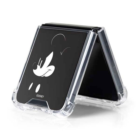 Disney Mickey Mouse Black and White Galaxy Z Flip5 5G Clear Case