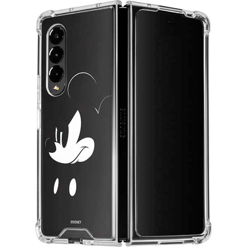 Disney Mickey Mouse Black and White Galaxy Z Fold4 5G Clear Case
