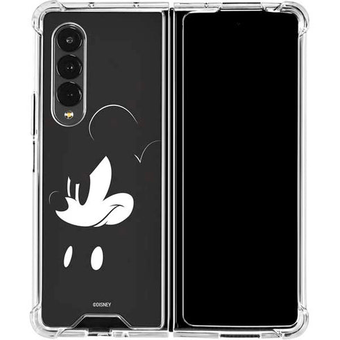 Disney Mickey Mouse Black and White Galaxy Z Fold4 5G Clear Case