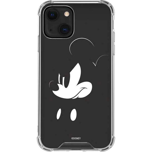 Disney Mickey Mouse Black and White iPhone 14 Plus Clear Case