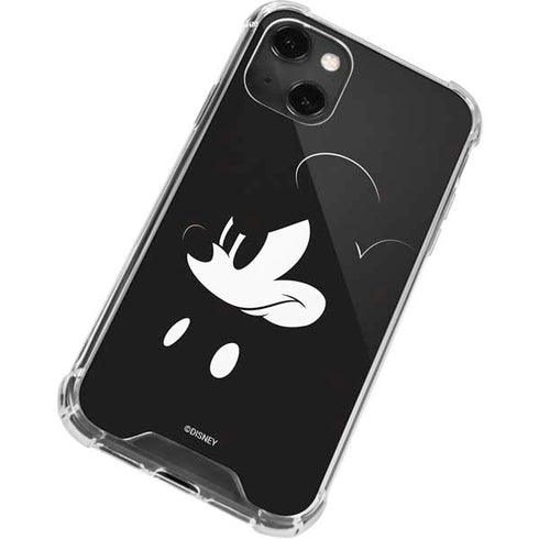 Disney Mickey Mouse Black and White iPhone 14 Plus Clear Case