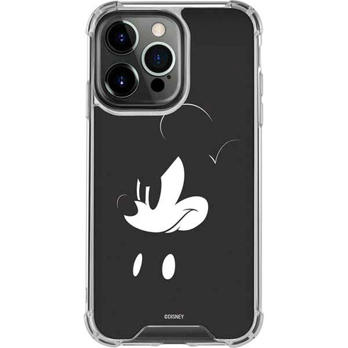 Disney Mickey Mouse Black and White iPhone 14 Pro Clear Case