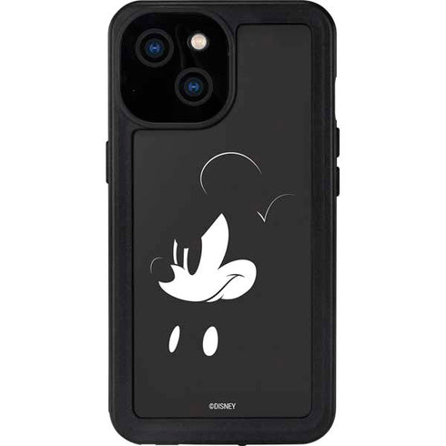 Disney Mickey Mouse Black and White iPhone 15 Waterproof Case