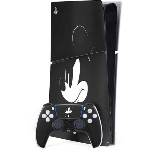 Disney Mickey Mouse Black and White PS5 Slim Digital Edition Bundle Skin