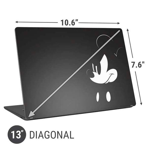 Disney Mickey Mouse Black and White Universal Laptop 13in (10.6 x 7.6in) Skin